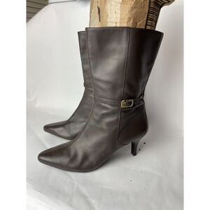 Rockport Brown Leather wide -Calf Boots - Women’s Size 9.5 M